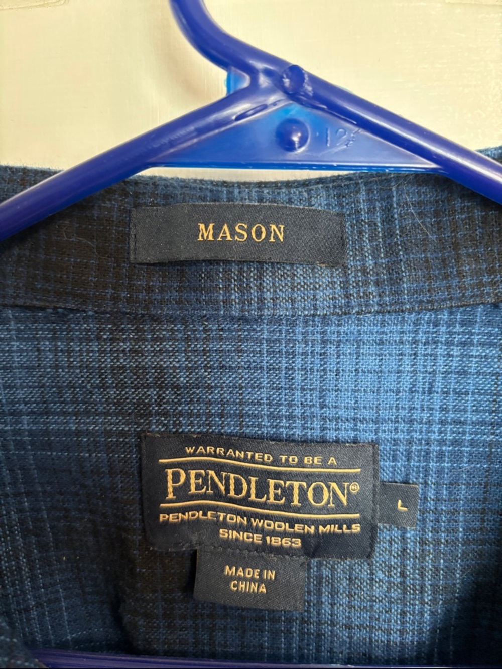 Pendleton Blue & Black Plaid Long-Sleeve Button-Up Shirt - Picture 3 of 7